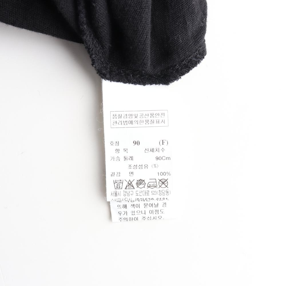 시스템 블랙 LOVE 프린팅 반팔 롱 티셔츠 이미지 6