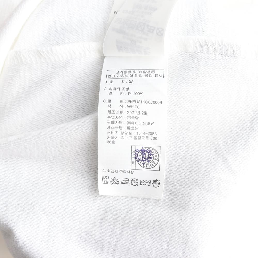 널디 레드 라운드 로고 화이트 옹버핏 반팔 티셔츠 이미지 6