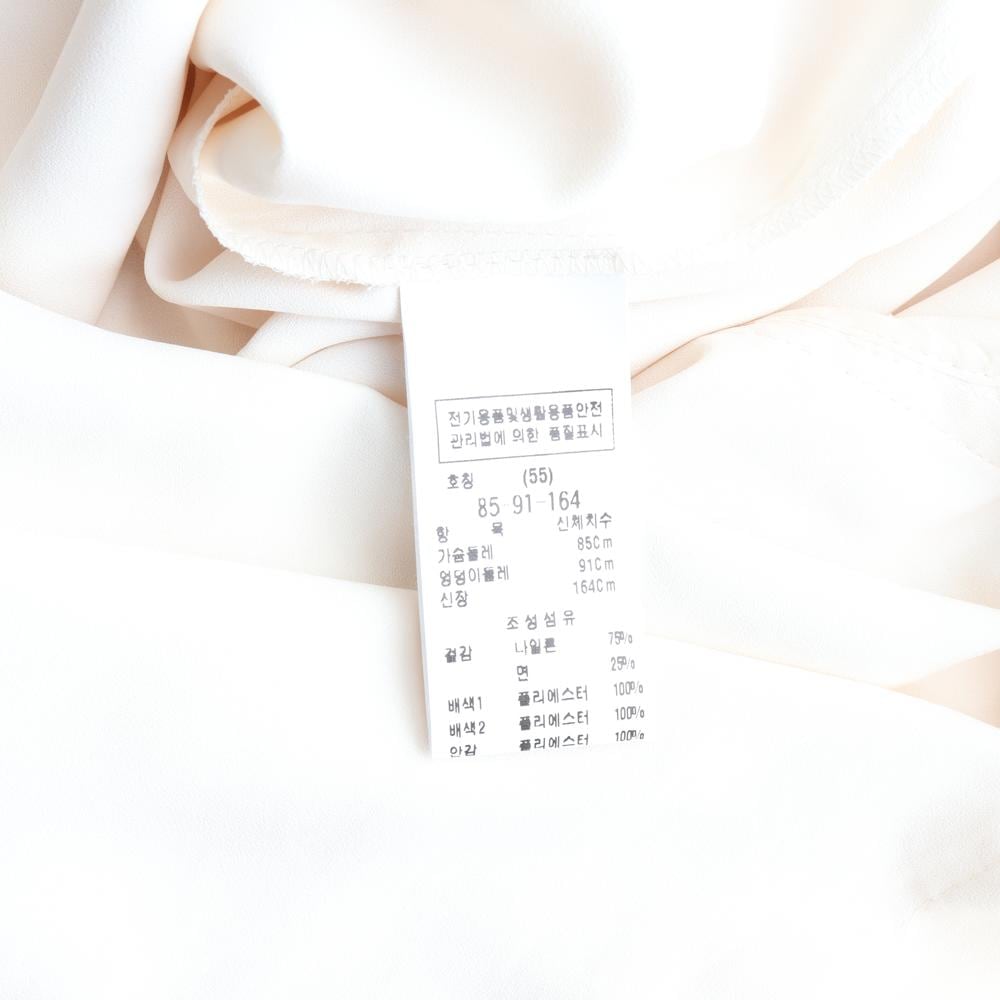 모조에스핀 아이보리 레이어드 레이스 카라 롱 원피스 상세 이미지 7