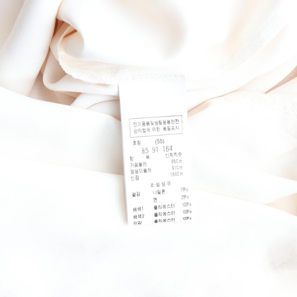 모조에스핀 아이보리 레이어드 레이스 카라 롱 원피스 이미지 7