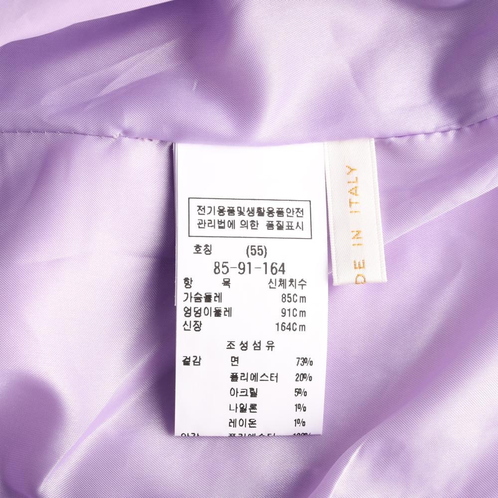 모조에스핀 라벤더 트위드 노카라 라운드 숏 재킷 셋업 자켓 이미지 7