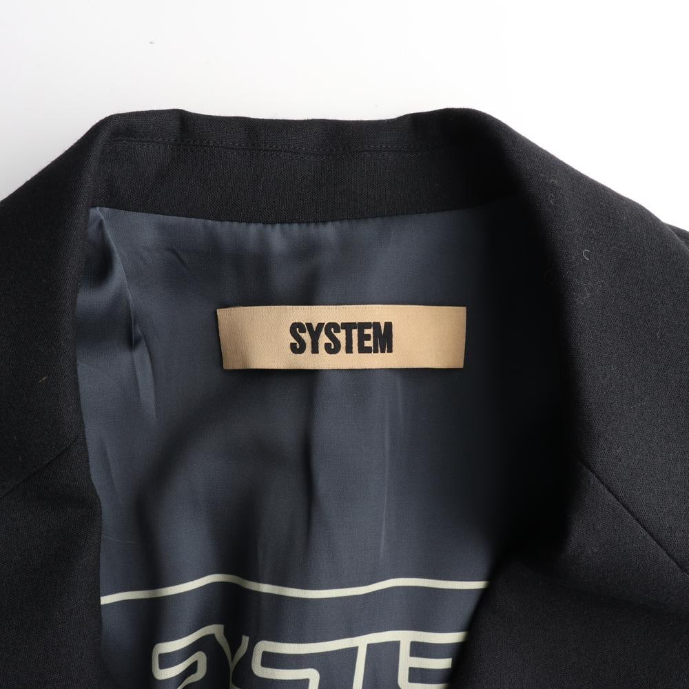 시스템 블랙 버튼 핏조절 울블렌드 블레이저 테일러드재킷 이미지 6