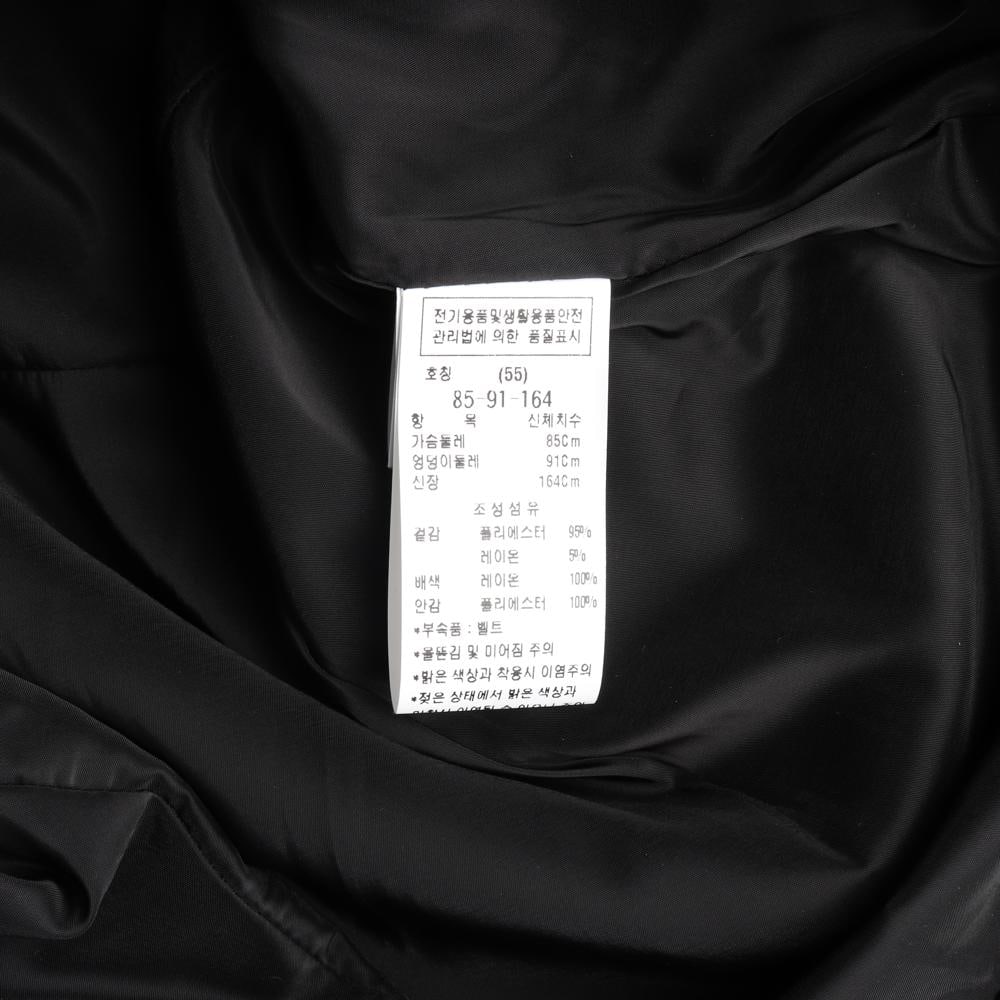 모조에스핀 블랙 체인 리본 벨트 반팔 트위드 플레어 원피스 이미지 7