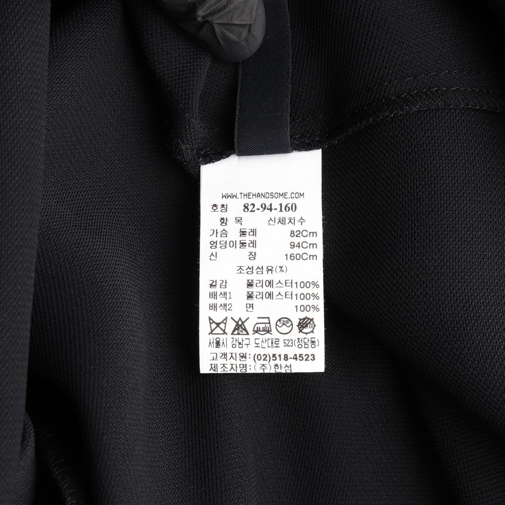 시스템 블랙 도트 시스루 벌룬 반팔 롱 러플 원피스 드레스 이미지 7