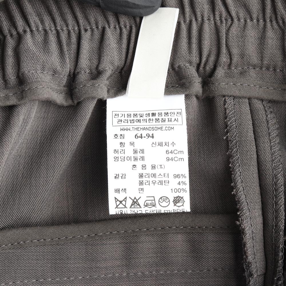 시스템 애쉬그레이 와이드 밴딩 슬랙스 팬츠 바지 이미지 7