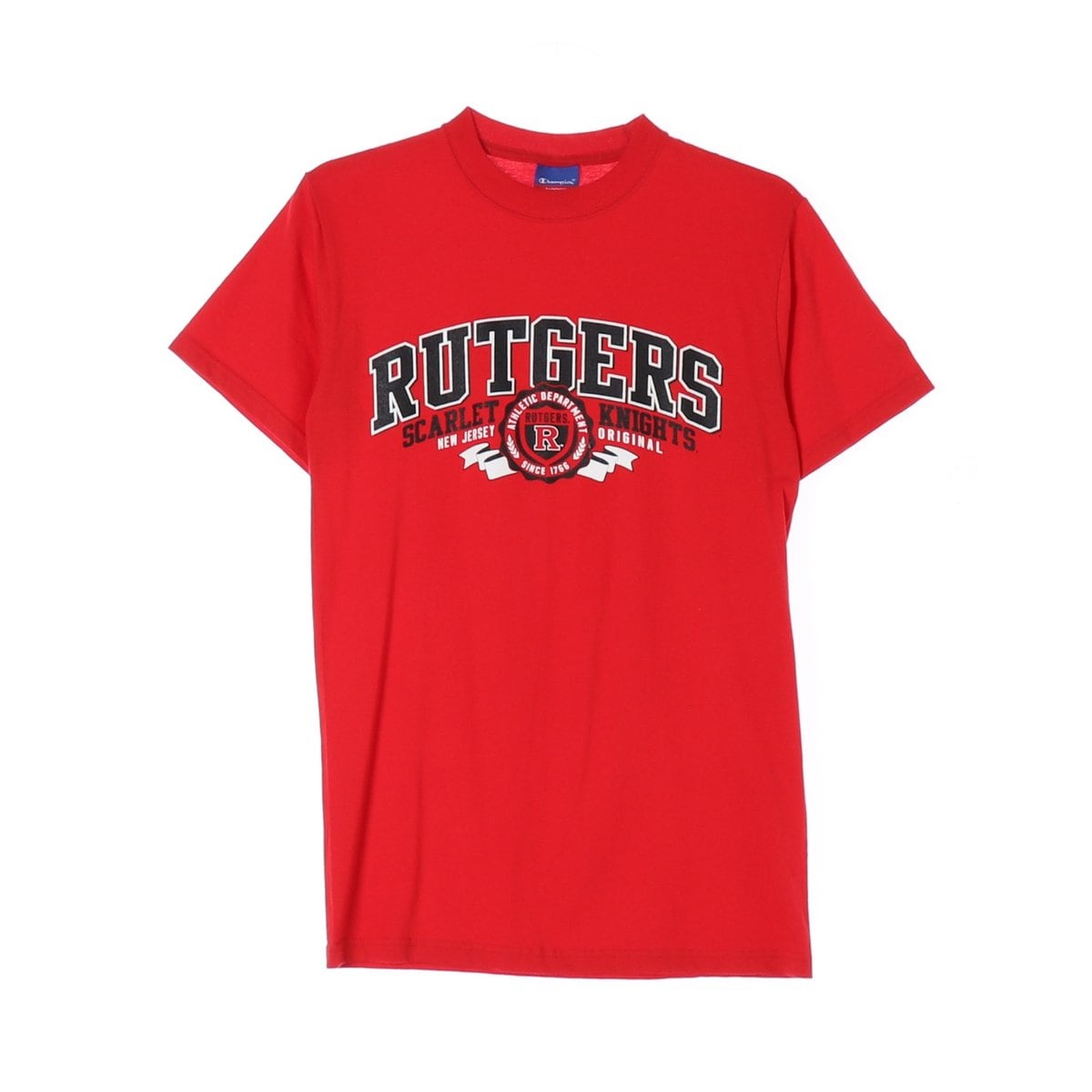 챔피온 레드 RUTGERS 프린팅 반팔 티셔츠 상세 이미지 1