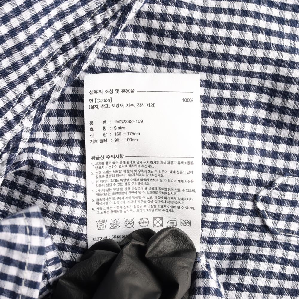 마리떼 프랑소와 저버 네이비 깅엄체크 긴팔 셔츠 상세 이미지 6