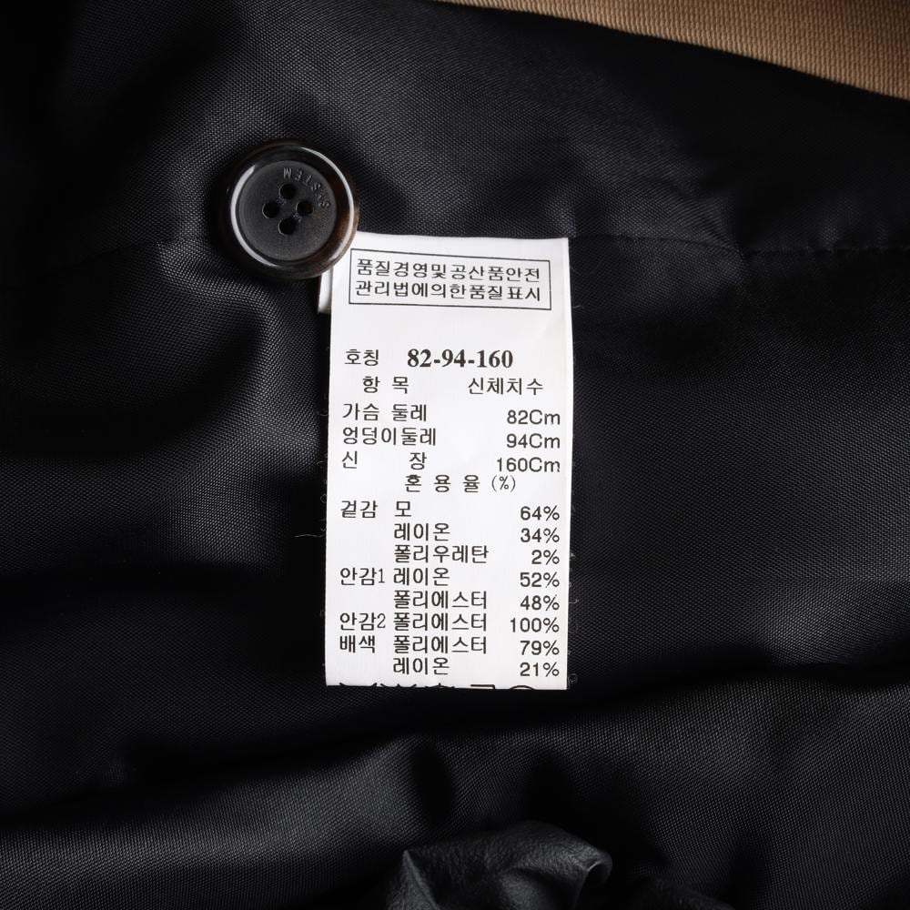 시스템 베이지 블랙 카라 배색 블레이저 테일러드재킷 상세 이미지 7