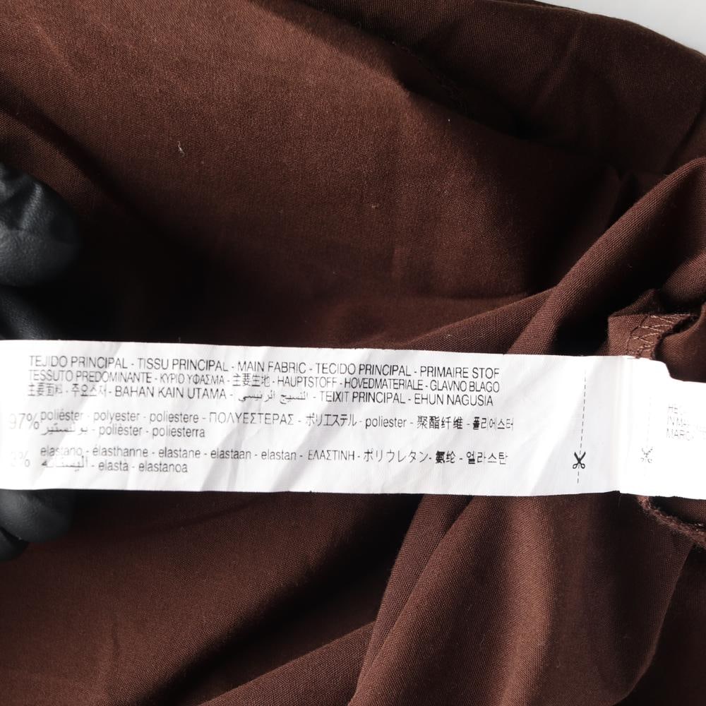자라 브라운 모크넥 긴팔 롱 원피스 드레스 이미지 7