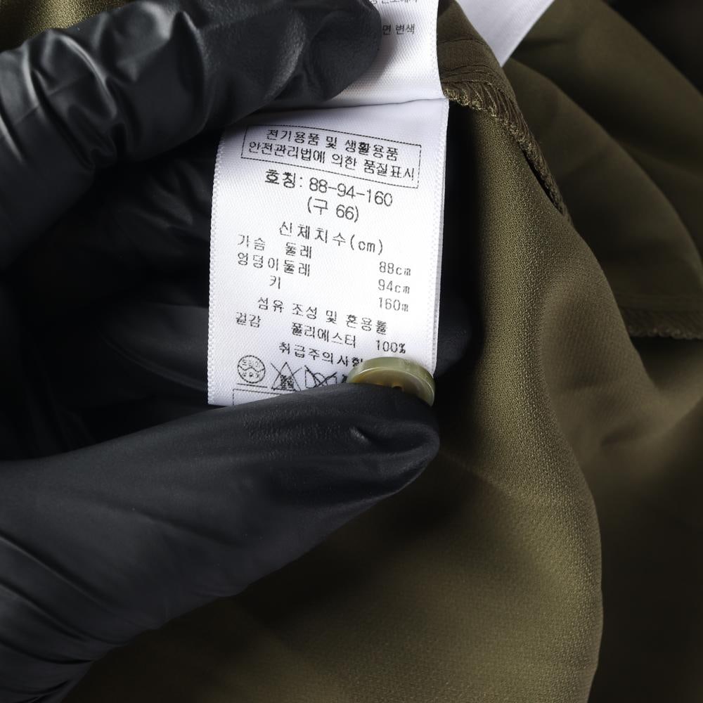 베라왕 카키 쉬폰 노카라 롱 플레어 튜닉원피스 드레스 이미지 7