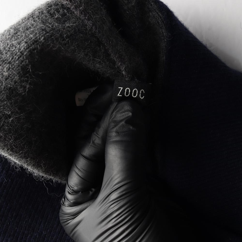 ZOOC주크 울50% 네이비 그레이 배색 롱 플레어스커트 치마 이미지 5