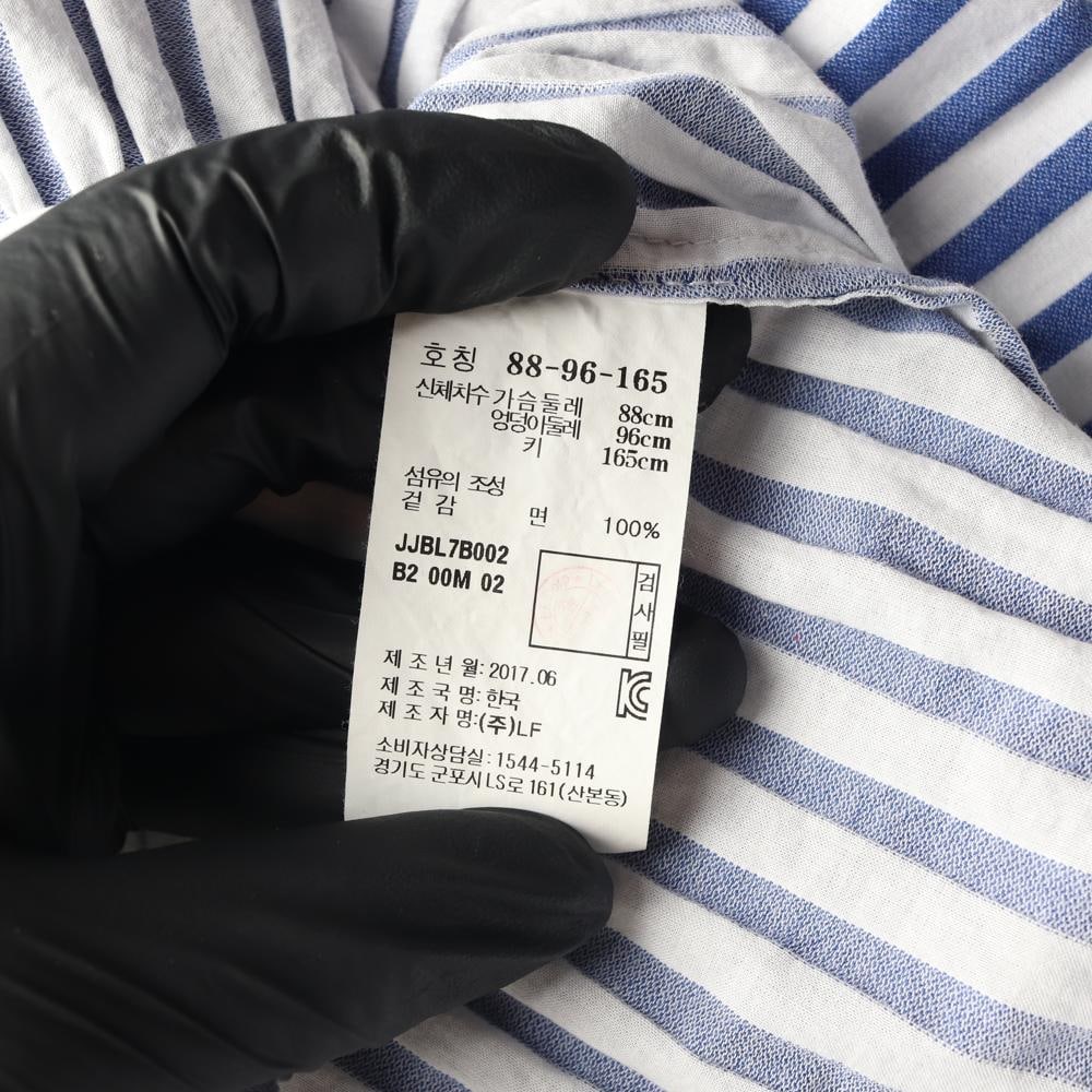 질스튜어트 블루 스트라이프 리본 뷔스티에 오프숄더 블라우스 이미지 7