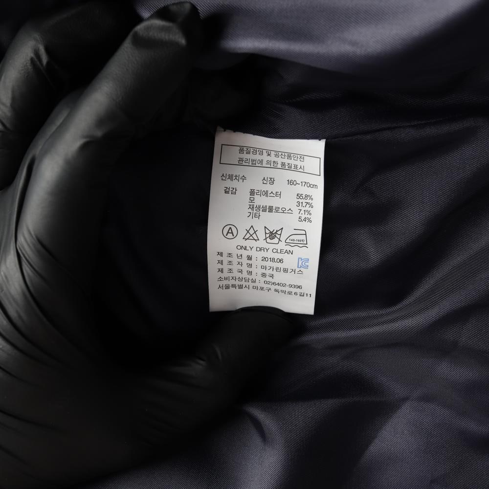 마가린핑거스 네이비 아웃포켓 울 롱 싱글 트렌치 코트 이미지 7