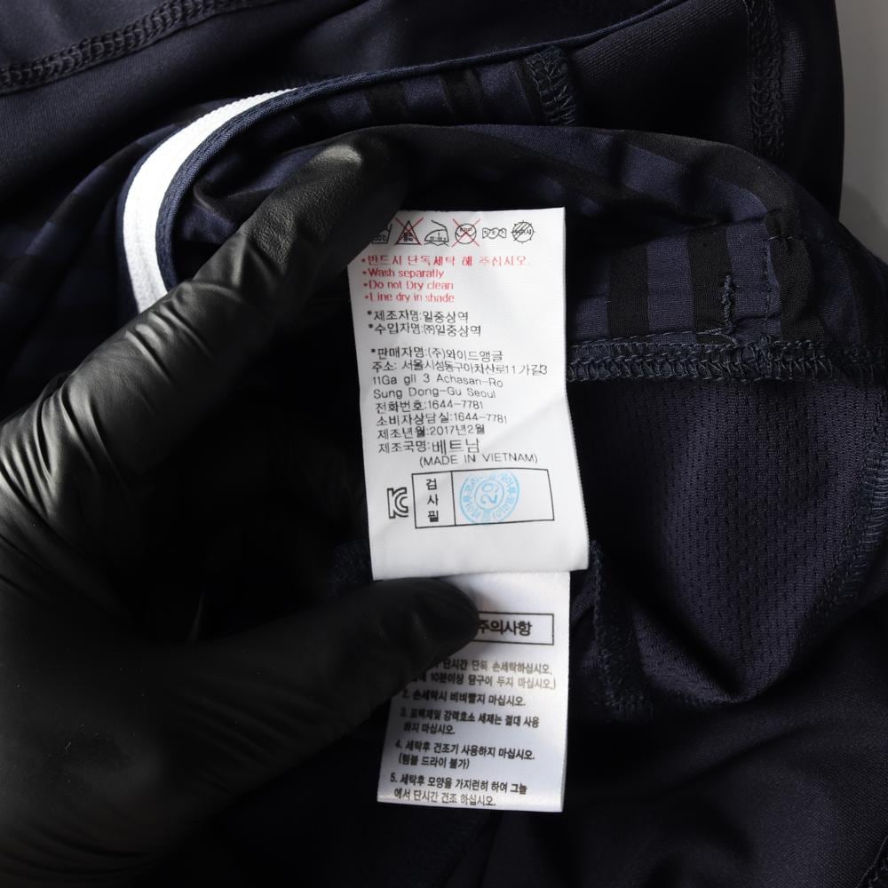 와이드앵글 네이비 스트라이프 메쉬 집업 조끼 재킷 골프 상세 이미지 7