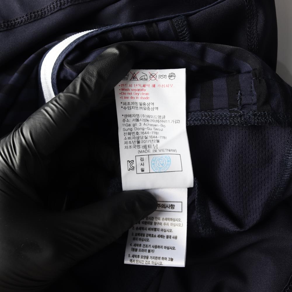 와이드앵글 네이비 스트라이프 메쉬 집업 조끼 재킷 골프 이미지 7