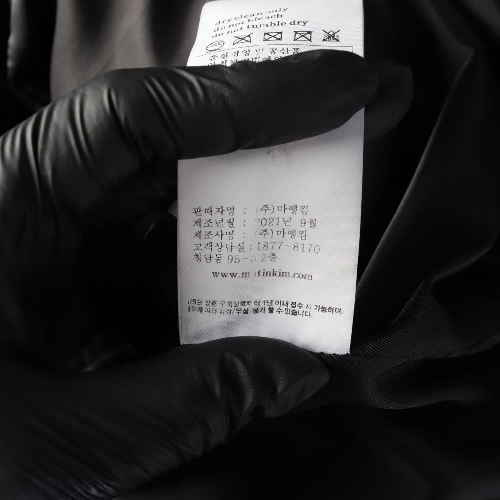 마뗑킴 블랙 보이핏 레더 자켓 오버핏 가죽재킷 상세 이미지 8