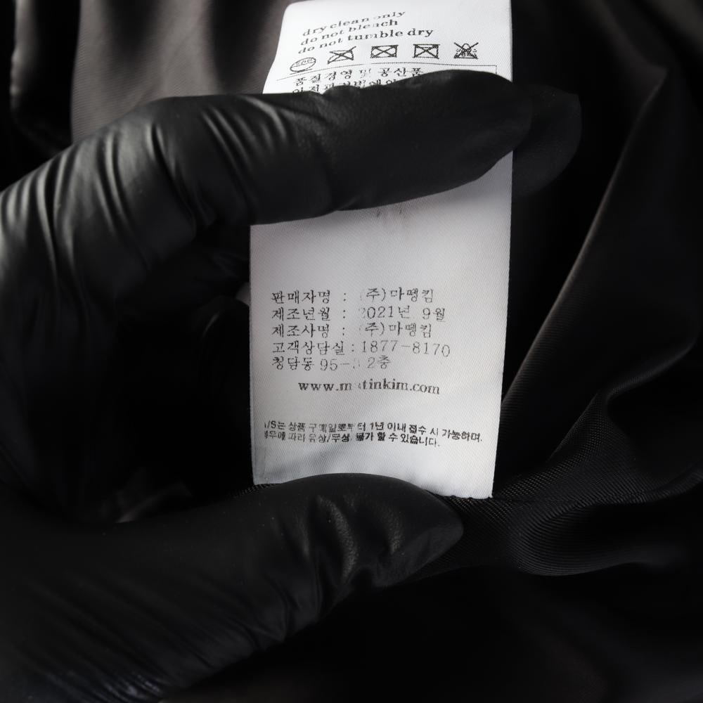 마뗑킴 블랙 보이핏 레더 자켓 오버핏 가죽재킷 이미지 8