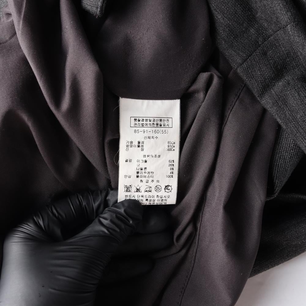 쉬즈미스 그레이 울블렌드 라운드 긴팔 원피스 정장 드레스 상세 이미지 7