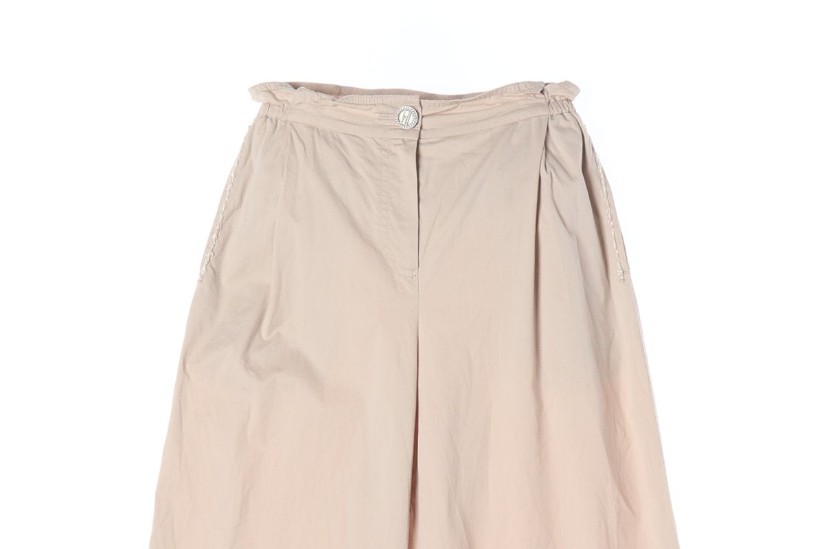 마인 베이지 뒷밴딩 포켓 와이드 치노 팬츠 면바지 이미지 2
