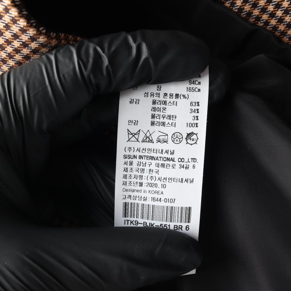 잇미샤 블랙 베이지 체크 자켓 더블브레스티드재킷 이미지 7