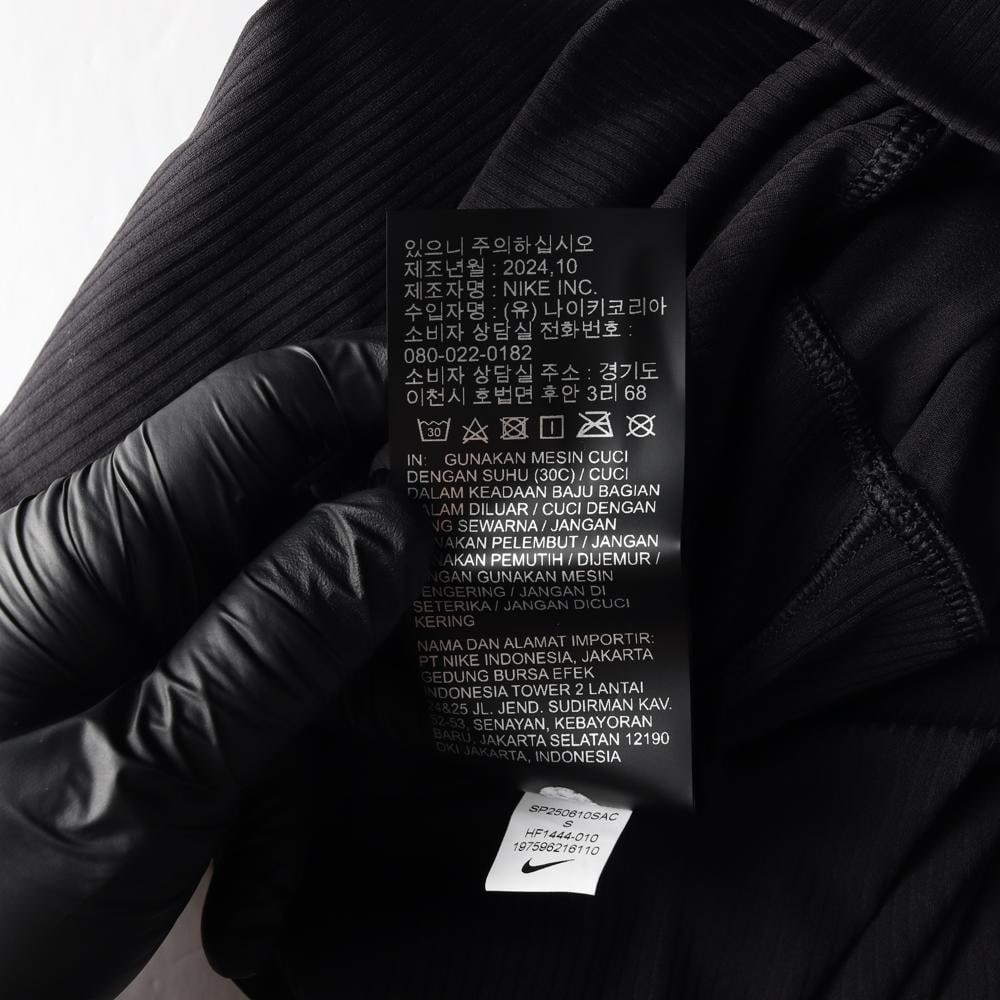나이키 24FW 젠비 드라이 핏 하이웨이스트 골지 레깅스 블랙 이미지 8