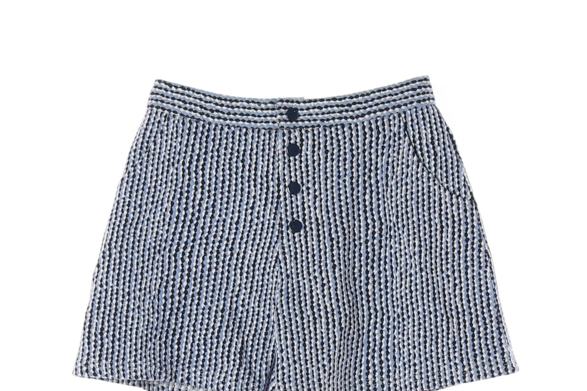 마가린핑거스 스카이블루 블랙 패턴 반바지 쇼츠 슬랙스 이미지 2