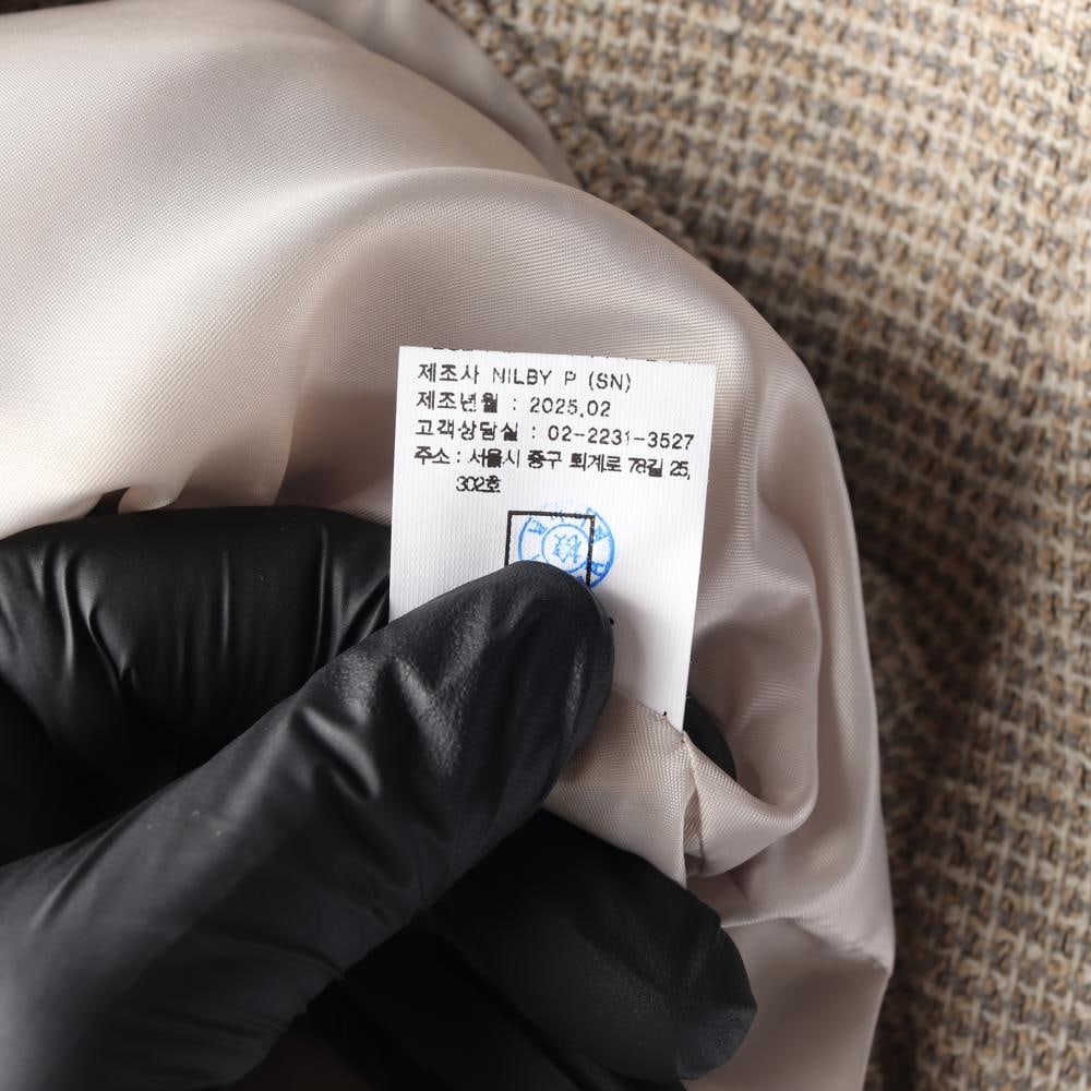 닐바이피 25년 신상 베이지 트이넥 트위드자켓 재킷 이미지 8