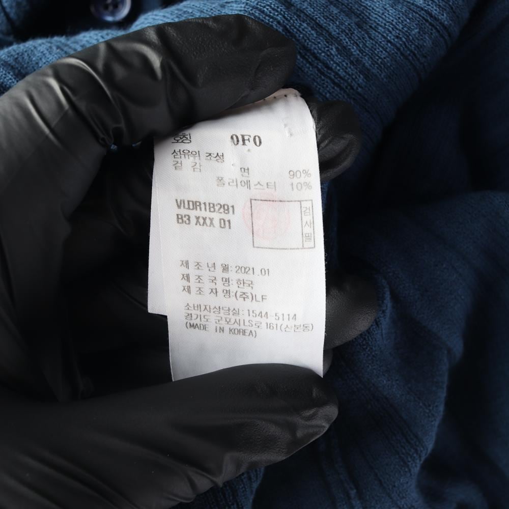 아떼바네사브루노 딥블루 헨리넥 반팔 롱 니트원피스 상세 이미지 7