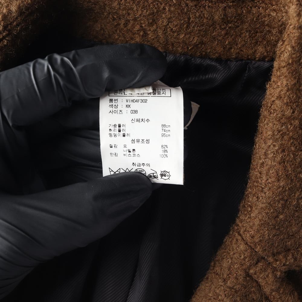 아떼바네사브루노 울82% 브라운 싱글브레스티드코트 이미지 8