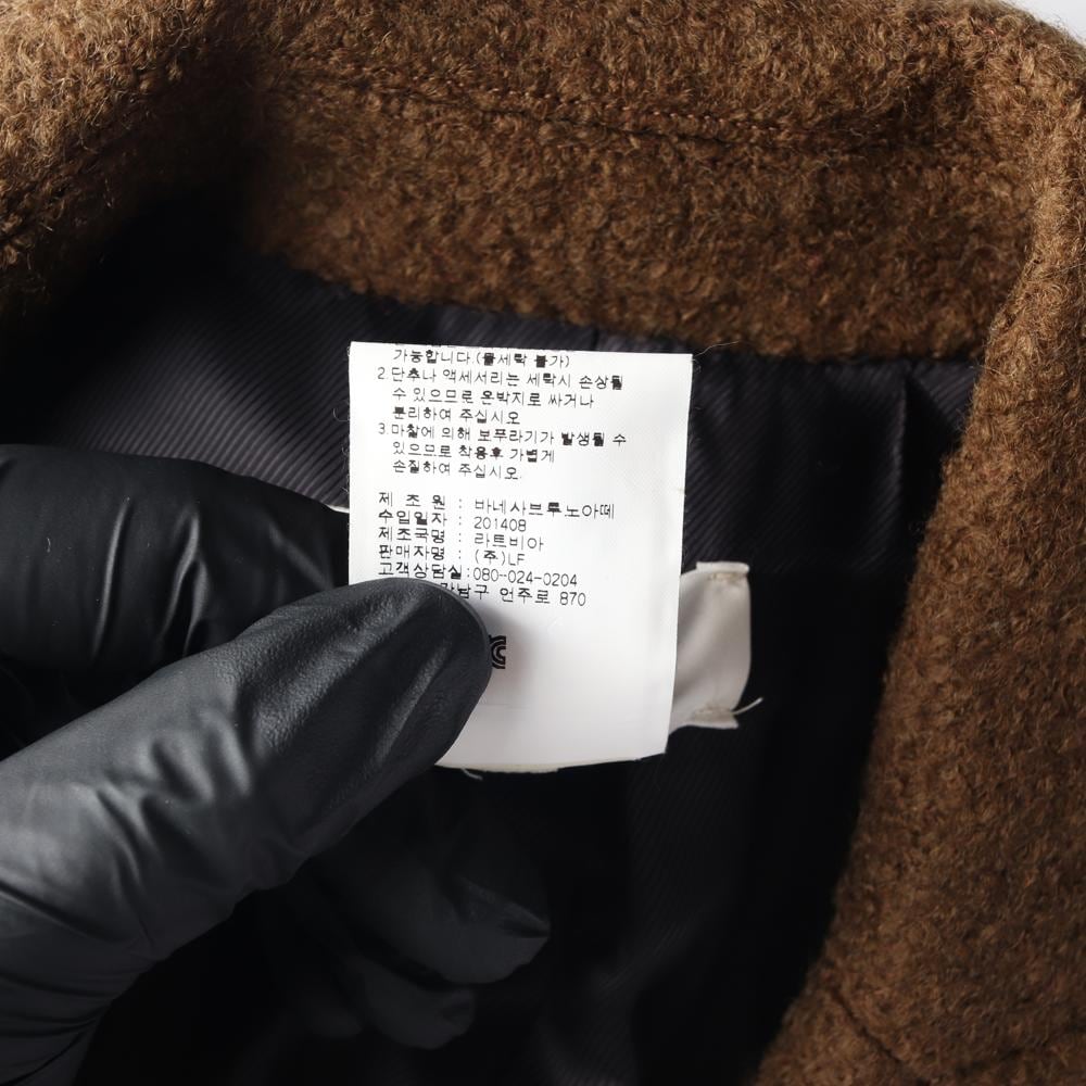 아떼바네사브루노 울82% 브라운 싱글브레스티드코트 상세 이미지 9