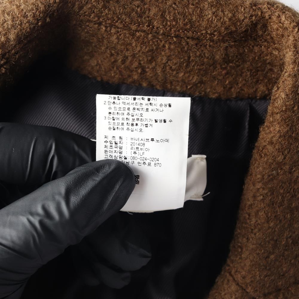 아떼바네사브루노 울82% 브라운 싱글브레스티드코트 이미지 9