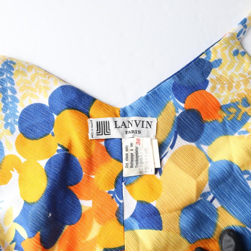 랑방 옐로우 블루 플로럴 나시 롱 원피스 슬립드레스 상세 이미지 6