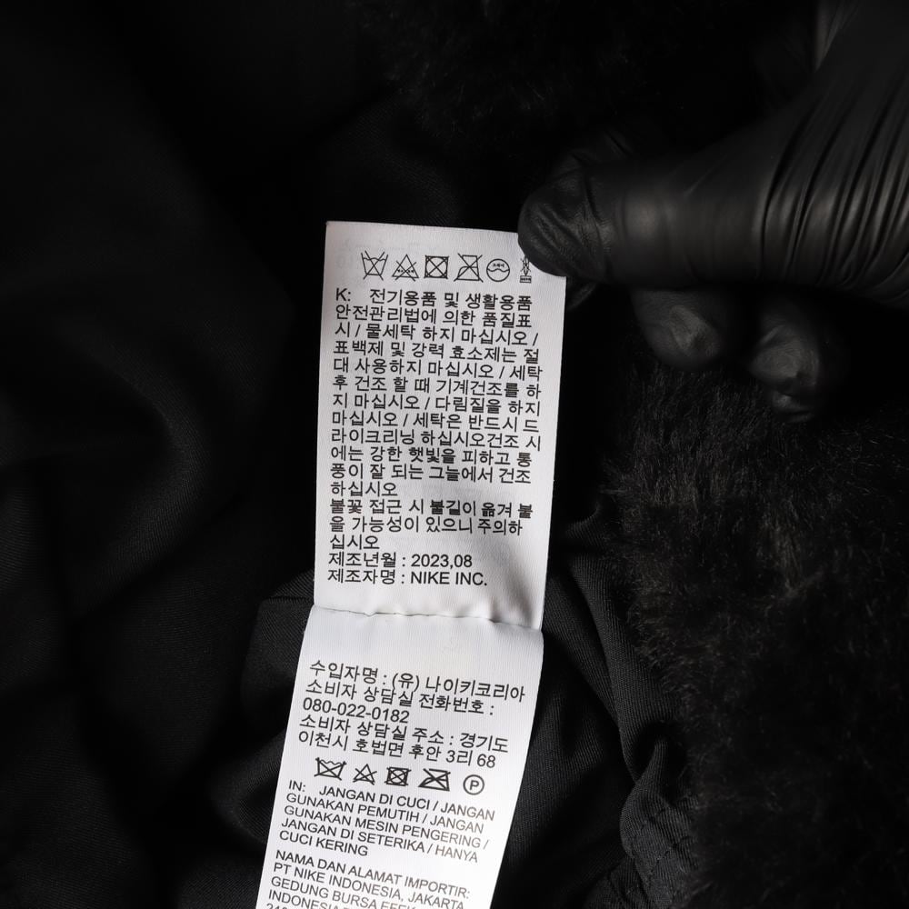 나이키 블랙 빅스우시 플러피 플리스 집업 점퍼 퍼 재킷 상세 이미지 8