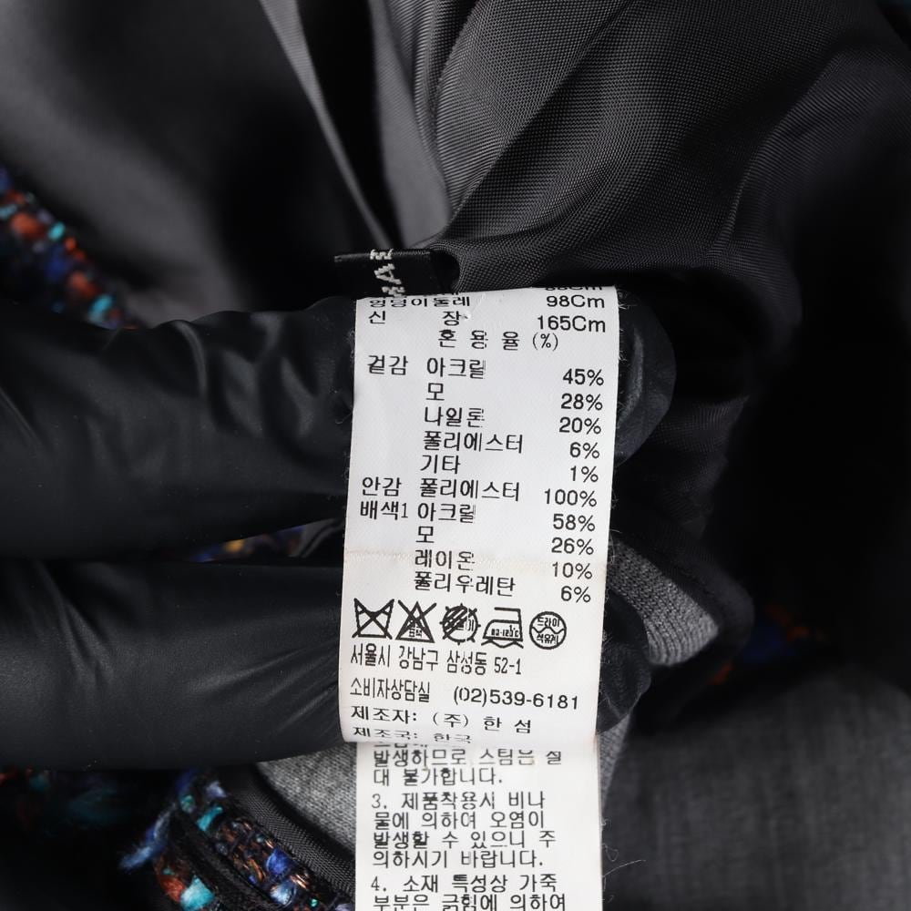 시스템 네이비 트위드 레더 집업 트위드 자켓 테일러드재킷 상세 이미지 7