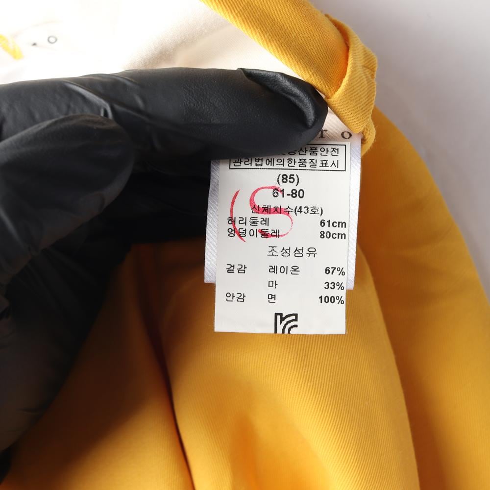산드로 린넨 옐로우 여름 슬랙스 치노팬츠 상세 이미지 7