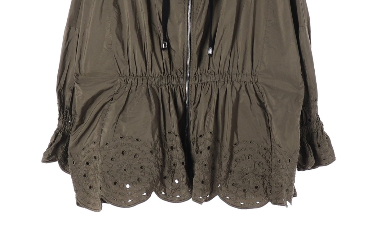 자라 카키 아일렛 레이스 야상 바람막이 후드 집업 점퍼 재킷 이미지 3