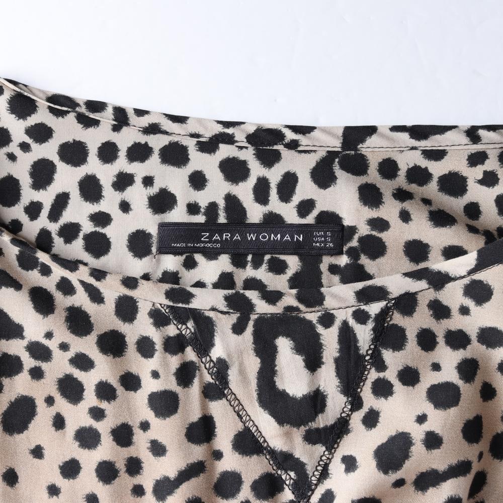 자라 베이징 레오파드 긴팔 미니 튜닉원피스 드레스 이미지 6