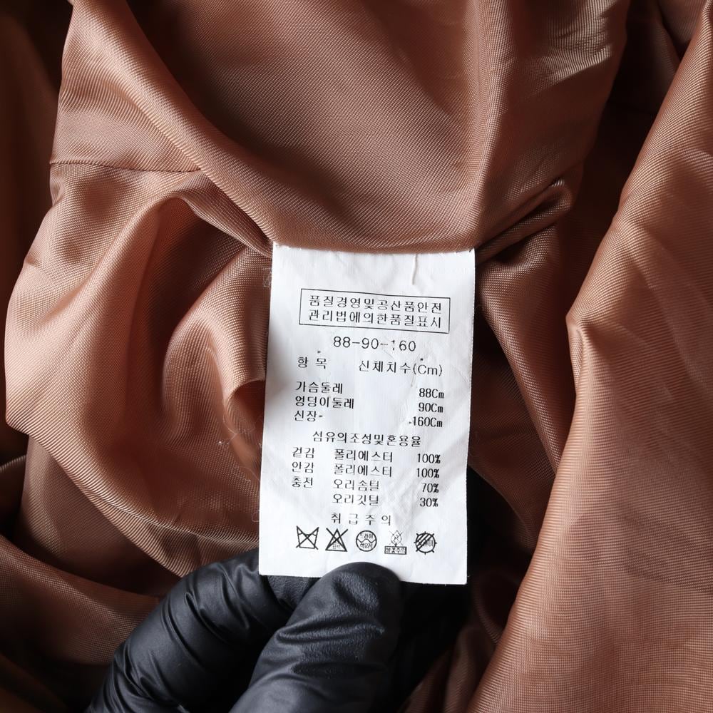 지고트 덕다운 카멜 브라운 후드 패딩 푸퍼 점퍼 재킷 상세 이미지 7