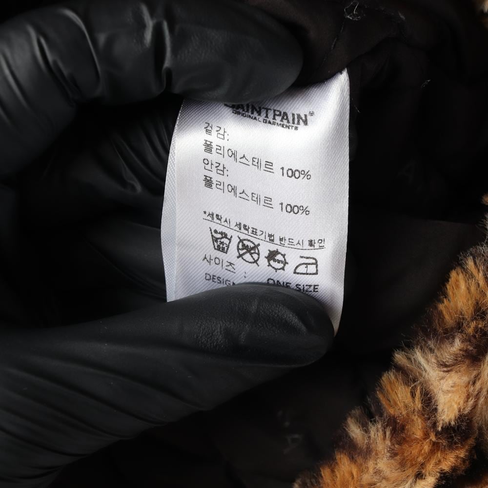 세인트페인 레오파드 퀼팅 패디드 플러피 플리스 집업 점퍼 상세 이미지 7