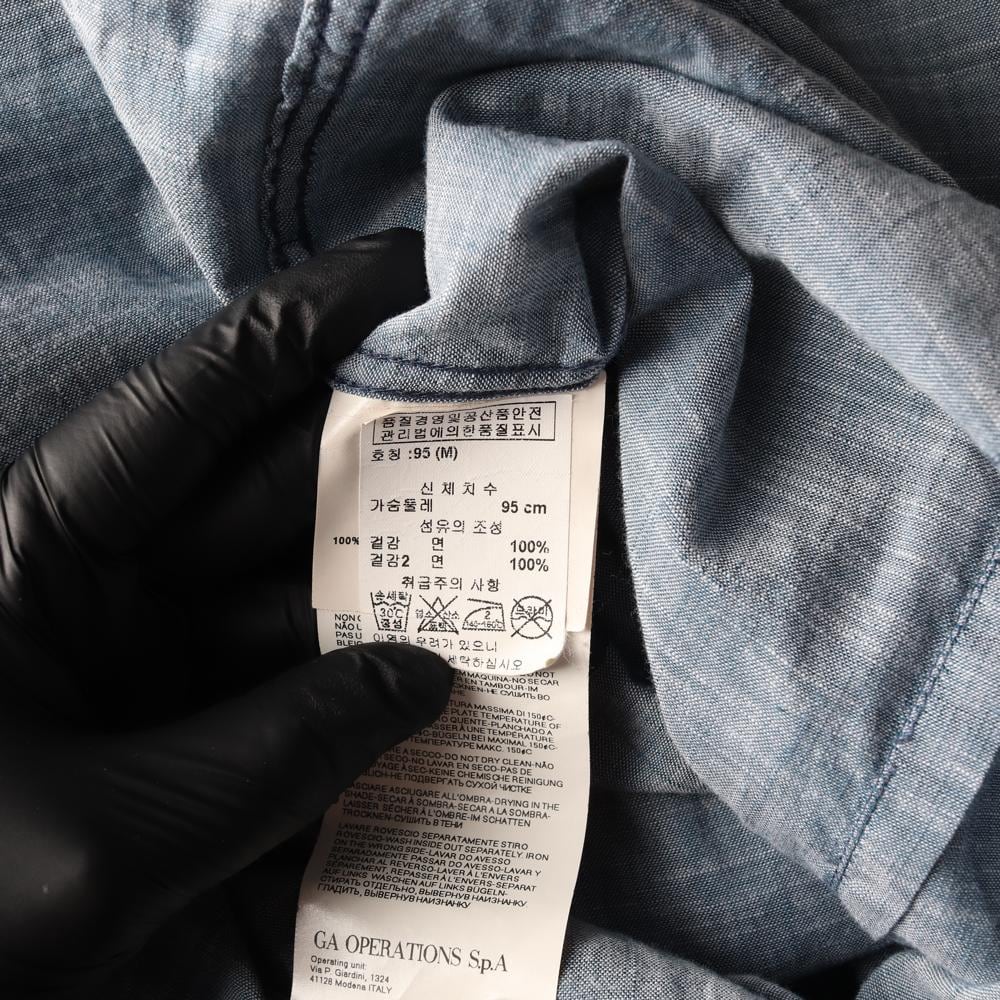 아르마니 진스 블루 아웃포켓 긴팔 웨스턴 셔츠 상세 이미지 6