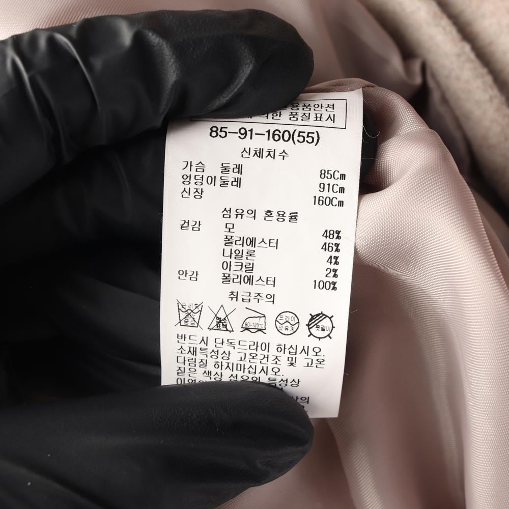 쉬즈미스 베이지 울 코트 싱글브레스티드코트 상세 이미지 7