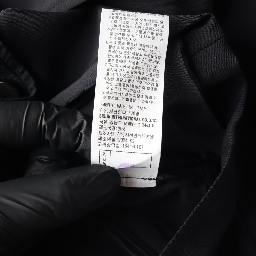 미샤 24FW 블랙 숏 트렌치 자켓 더블브레스티드재킷 상세 이미지 8