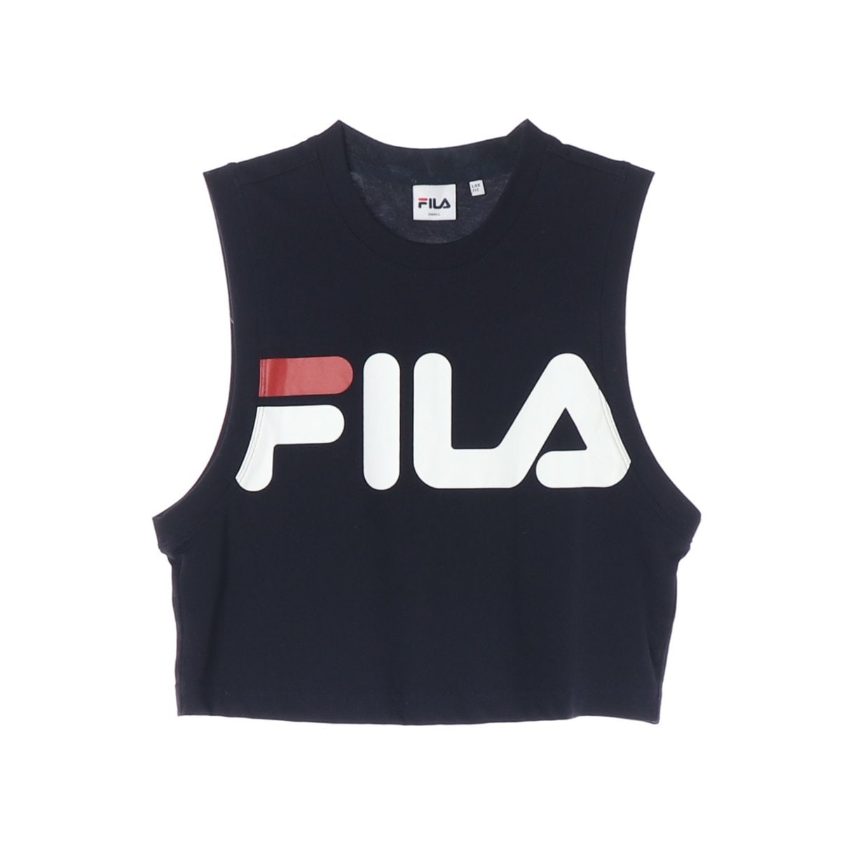 휠라 FILA 네이비 빅로고 민소매 크롭 나시 탱크탑 이미지 1