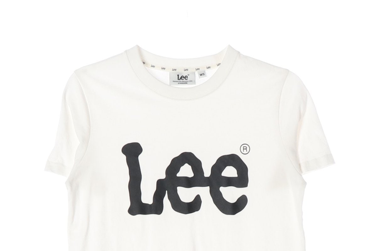 Lee리 아이보리 빅로고 반팔 크루넥 티셔츠 이미지 2