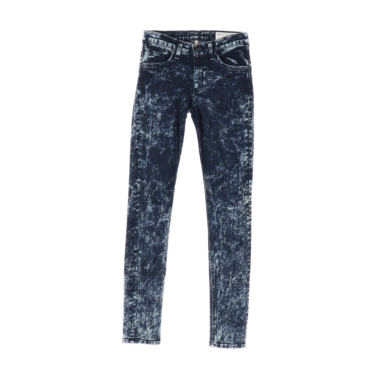 랙앤본 W26 진청 애시드 워싱 스키니 데님 진 청바지 이미지 1
