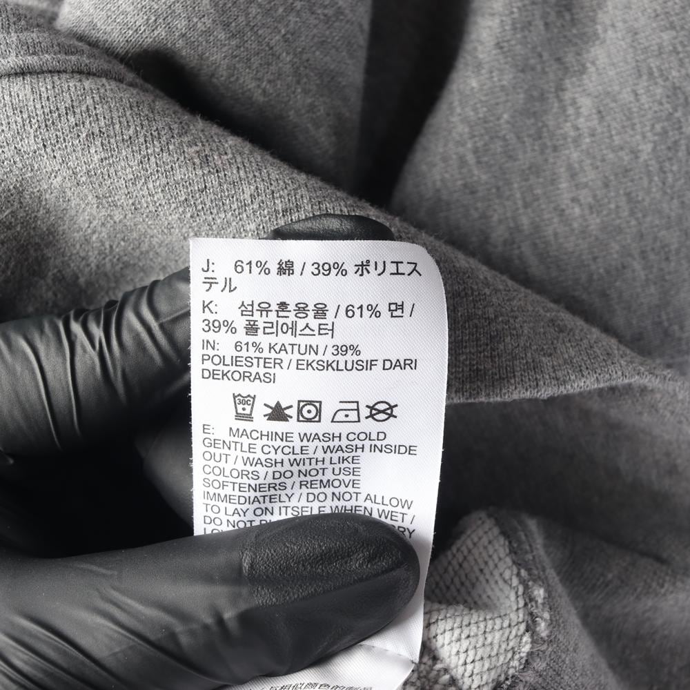 나이키 그레이 부클 스우시 로고 오버핏 크롭 맨투맨 스웨트셔츠 상세 이미지 6