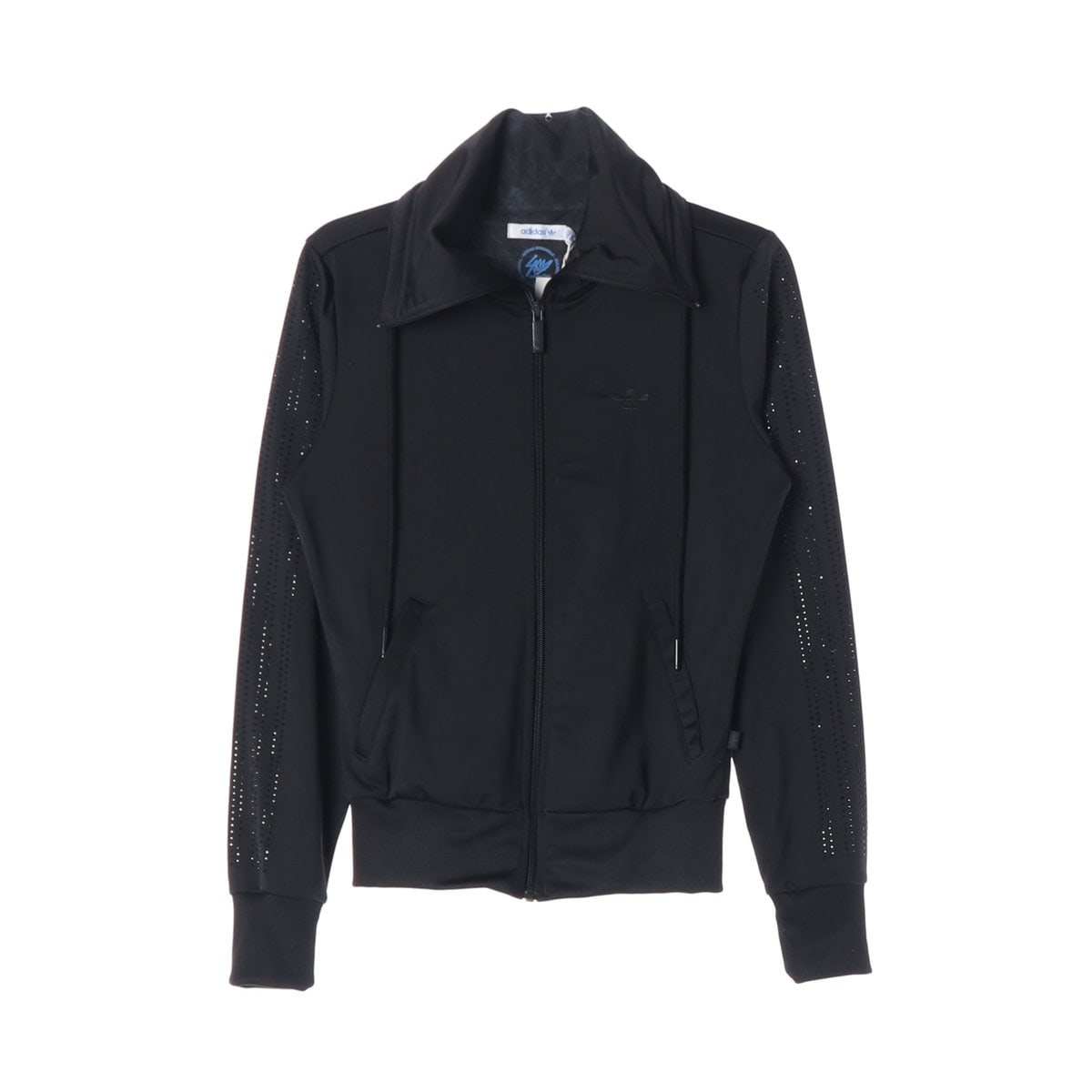 아디다스 블랙 파이어버드 트랙탑 펀칭홀 져지 집업재킷 셋업 이미지 1