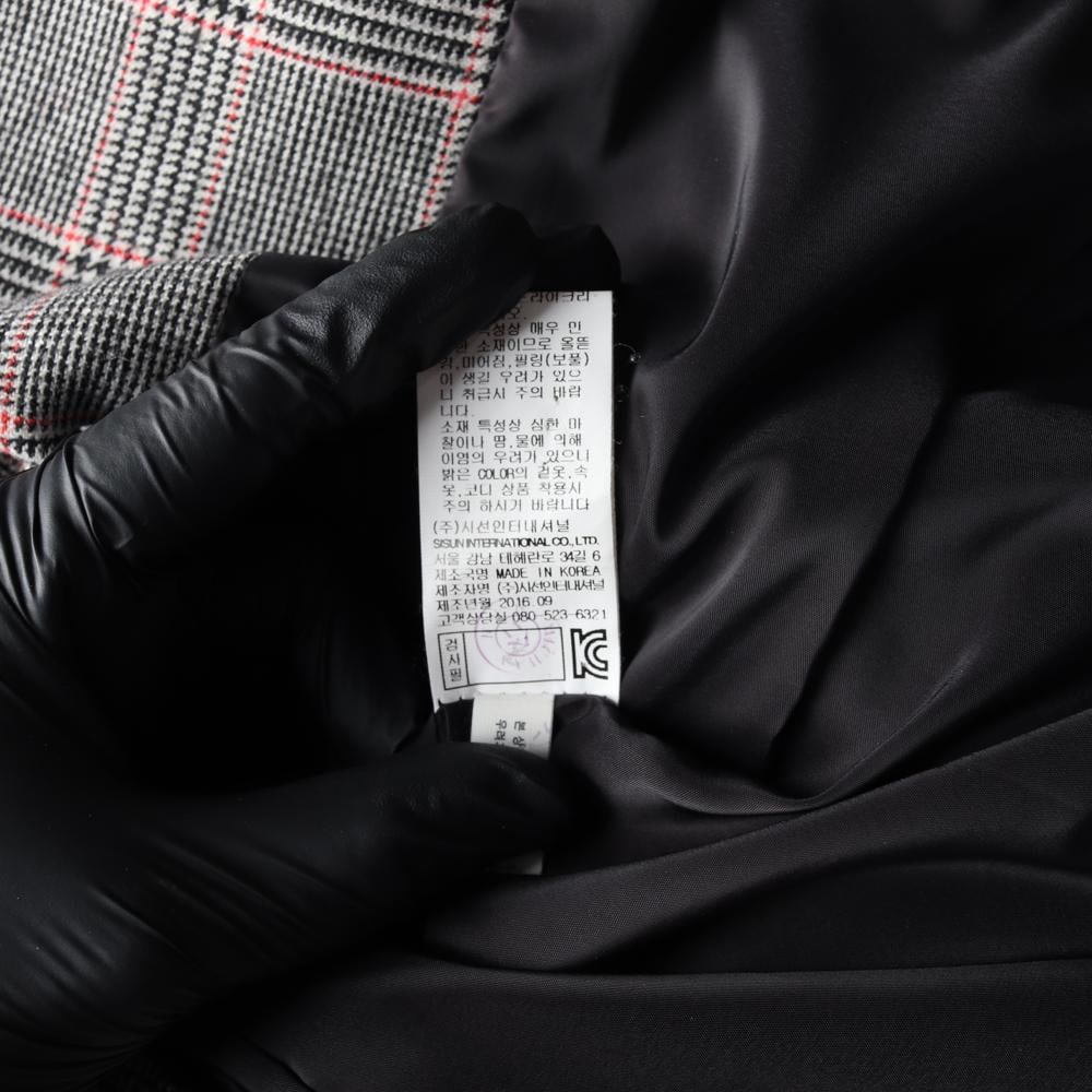 미샤 글렌체크 원버튼 자켓 블레이저 테일러드재킷 이미지 7