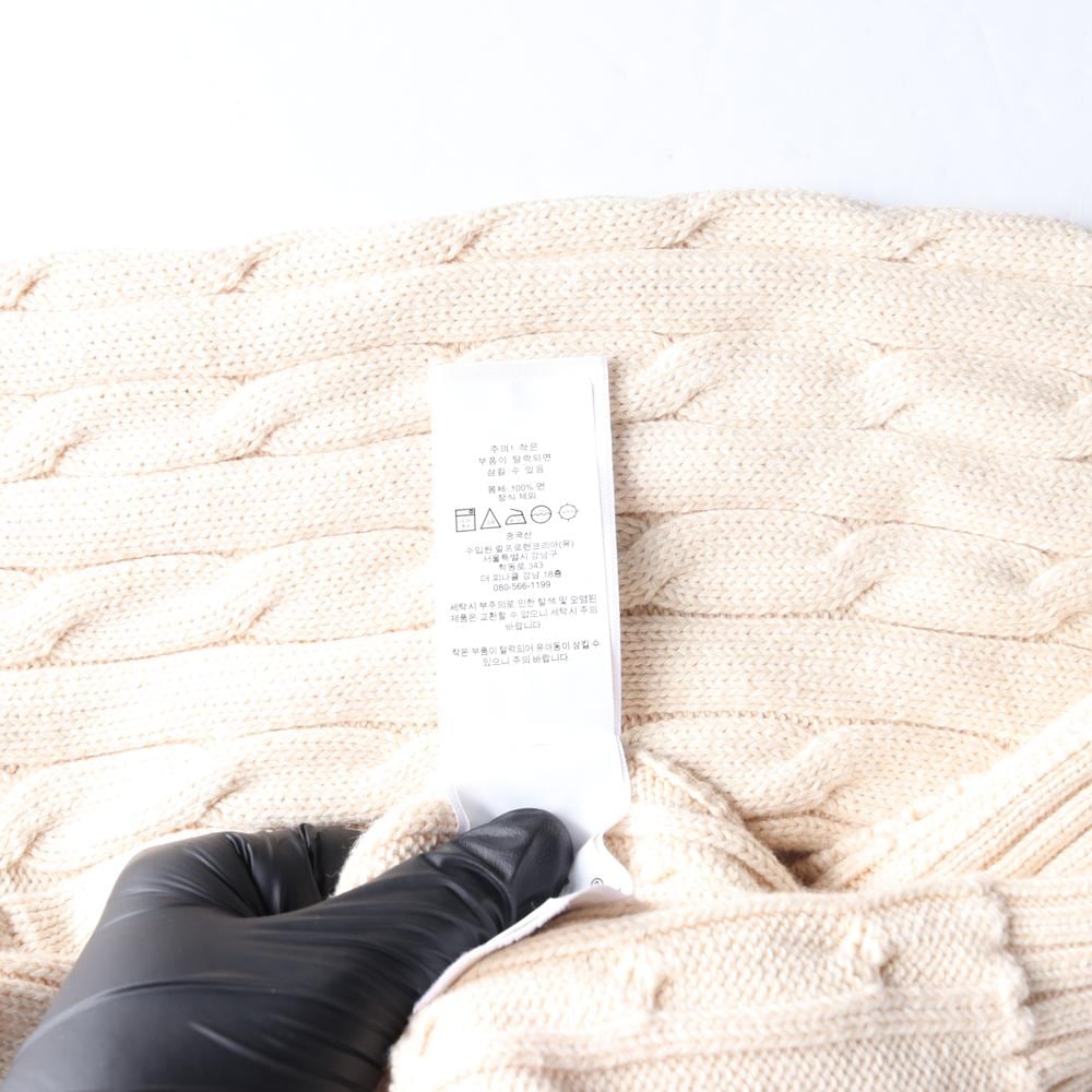 폴로 랄프 로렌 베이지 꽈배기 케이블 니트 스웨터 상세 이미지 7