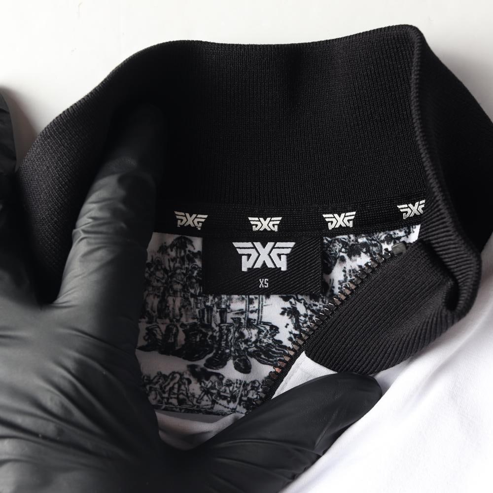 PXG 피엑스지 22SS 화이트 블랙 하프집업 반팔 골프 티셔츠 이미지 5